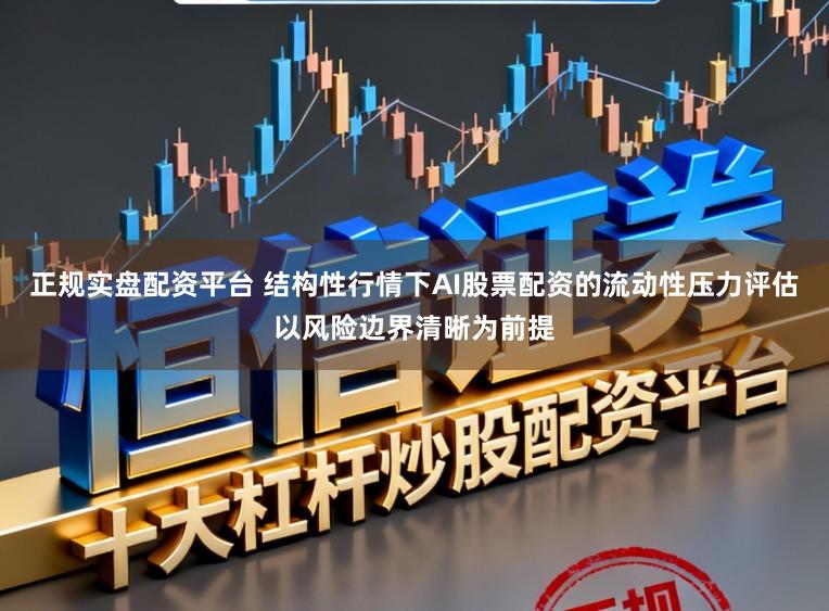 正规实盘配资平台 结构性行情下AI股票配资的流动性压力评估以风险边界清晰为前提